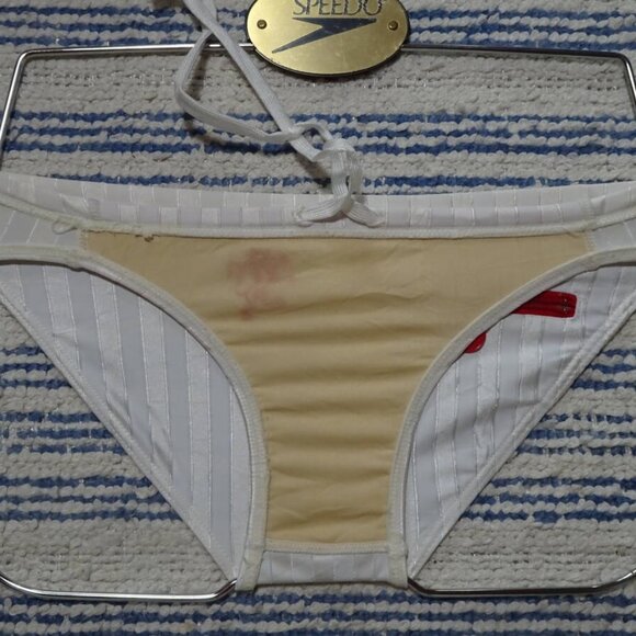 RARE VINTAGE GOOD MEN WEAR WHITE SWIM BRIEF, ASIAN SIZE "S", 28"-30",(Pre-Owned) - Picture 6 of 9